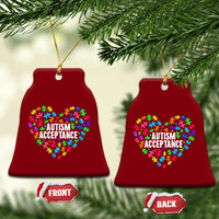 Autism Acceptance Ceramic Ornament Love Heart Puzzle Piece Gift