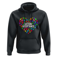 Autism Acceptance Hoodie Love Heart Puzzle Piece Gift