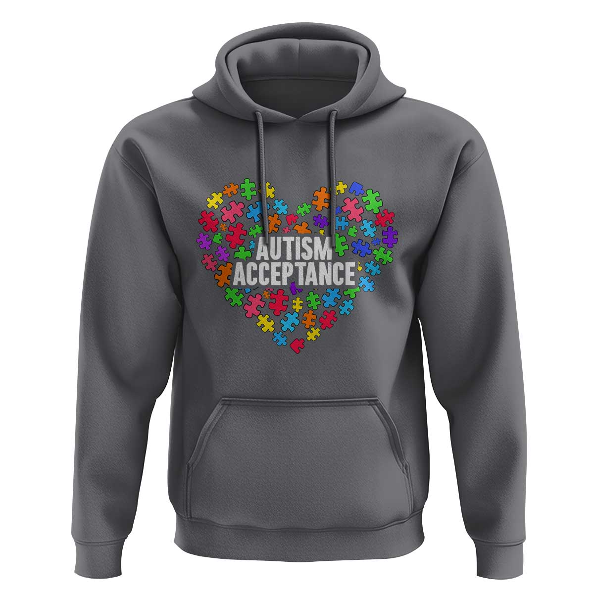 Autism Acceptance Hoodie Love Heart Puzzle Piece Gift