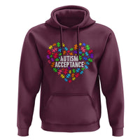 Autism Acceptance Hoodie Love Heart Puzzle Piece Gift
