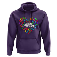 Autism Acceptance Hoodie Love Heart Puzzle Piece Gift