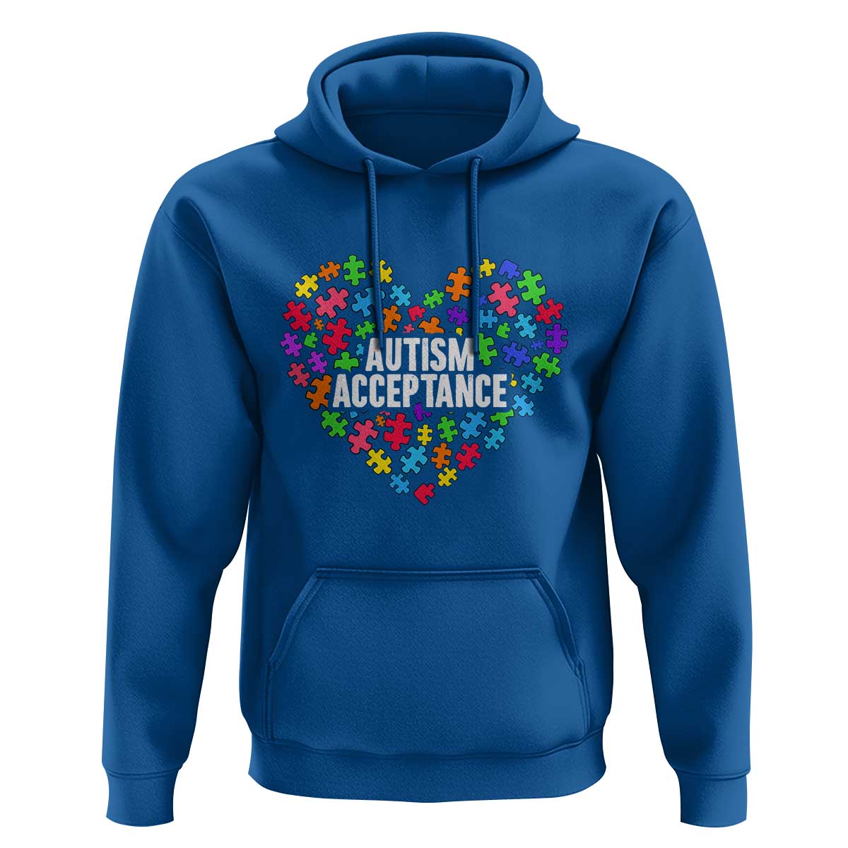 Autism Acceptance Hoodie Love Heart Puzzle Piece Gift