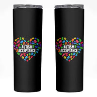 Autism Acceptance Skinny Tumbler Love Heart Puzzle Piece Gift