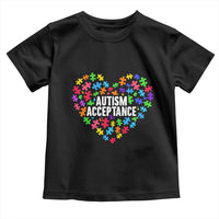 Autism Acceptance Toddler T Shirt Love Heart Puzzle Piece Gift