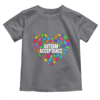 Autism Acceptance Toddler T Shirt Love Heart Puzzle Piece Gift