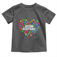 Autism Acceptance Toddler T Shirt Love Heart Puzzle Piece Gift
