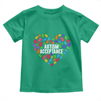 Autism Acceptance Toddler T Shirt Love Heart Puzzle Piece Gift