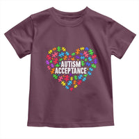 Autism Acceptance Toddler T Shirt Love Heart Puzzle Piece Gift