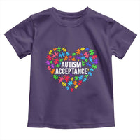 Autism Acceptance Toddler T Shirt Love Heart Puzzle Piece Gift