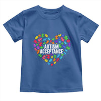 Autism Acceptance Toddler T Shirt Love Heart Puzzle Piece Gift
