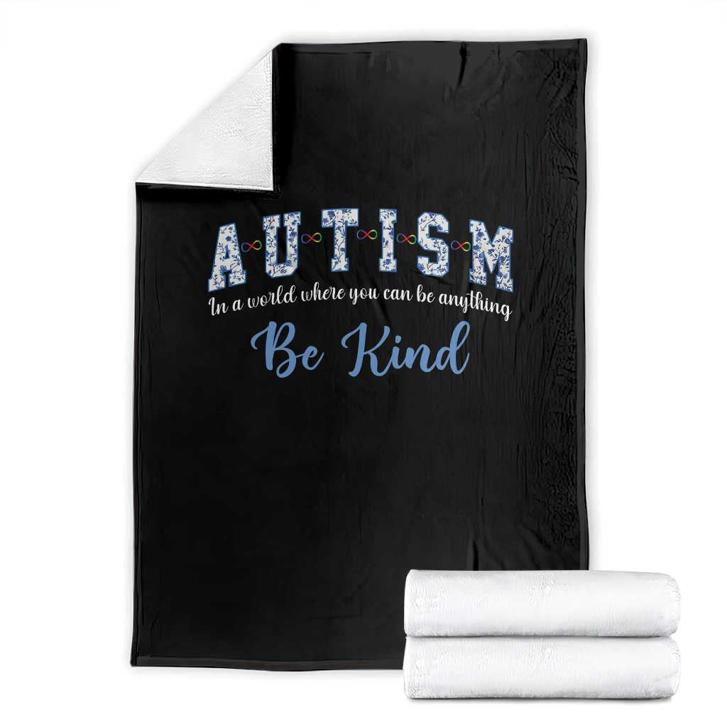 Autism Awareness Throw Blanket Neurodivergent Pride Infinity Symbol Support