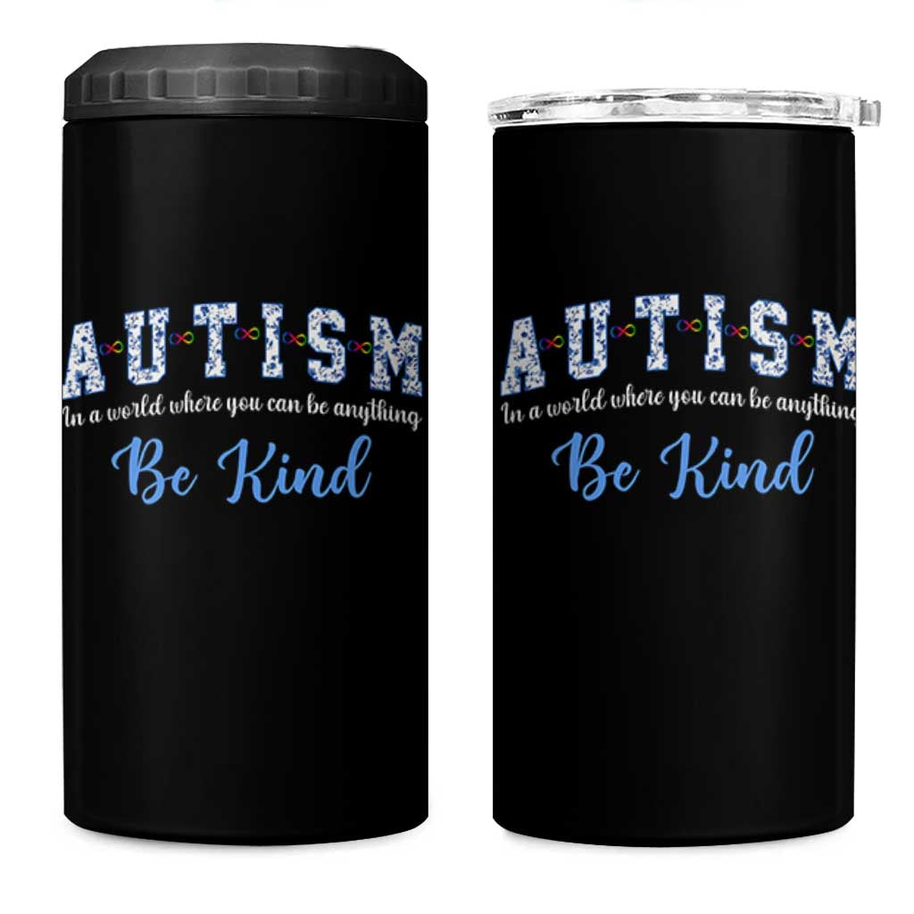 Autism Awareness 4 in 1 Can Cooler Tumbler Neurodivergent Pride Infinity Symbol Support