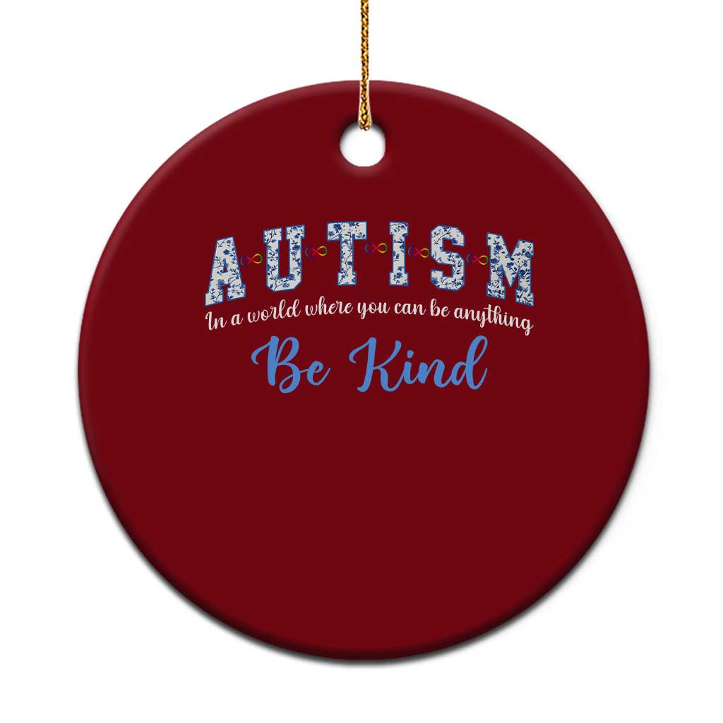 Autism Awareness Ceramic Ornament Neurodivergent Pride Infinity Symbol Support