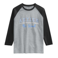 Autism Awareness Raglan Shirt Neurodivergent Pride Infinity Symbol Support