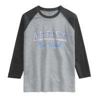 Autism Awareness Raglan Shirt Neurodivergent Pride Infinity Symbol Support