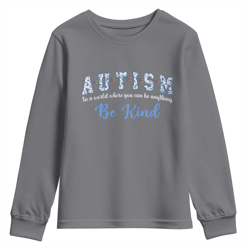 Autism Awareness Youth Sweatshirt Neurodivergent Pride Infinity Symbol Support