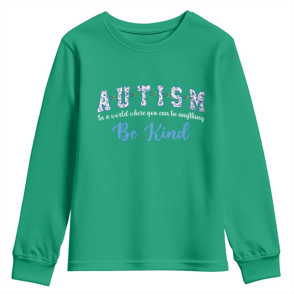 Autism Awareness Youth Sweatshirt Neurodivergent Pride Infinity Symbol Support
