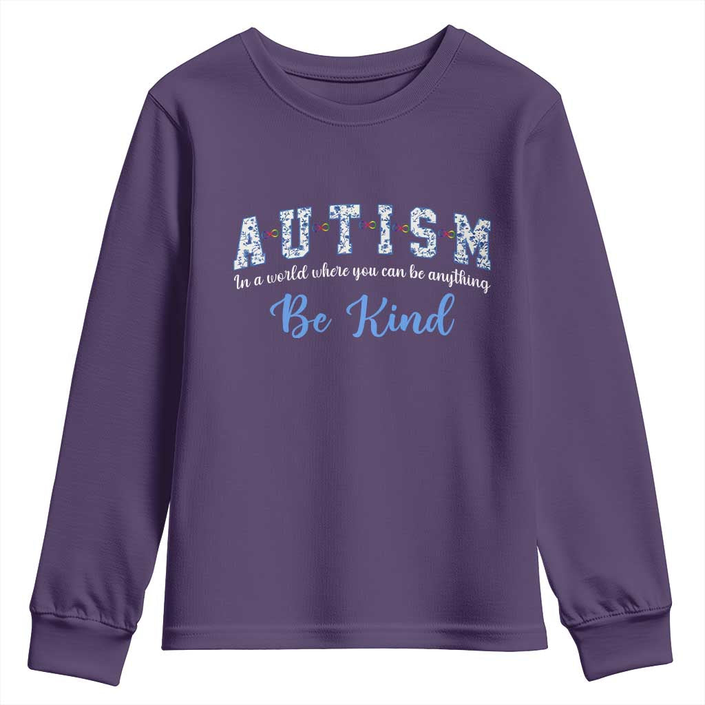 Autism Awareness Youth Sweatshirt Neurodivergent Pride Infinity Symbol Support