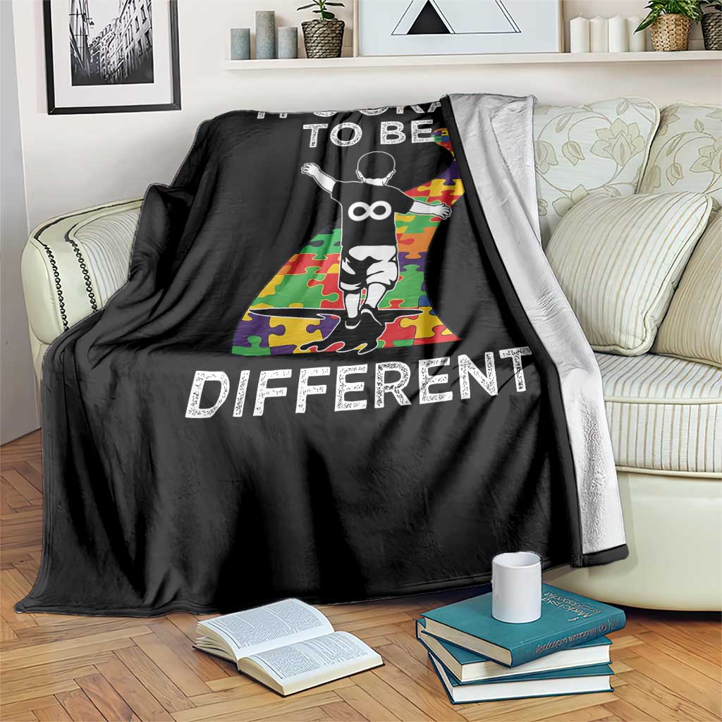 Autism Acceptance Throw Blanket It's Okay To Be Different