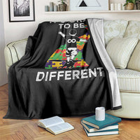Autism Acceptance Throw Blanket It's Okay To Be Different