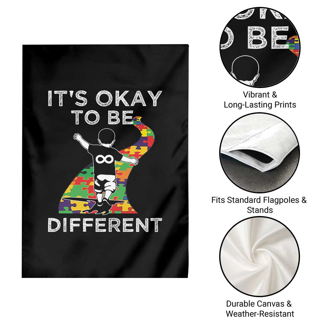 Autism Acceptance Garden Flag It's Okay To Be Different