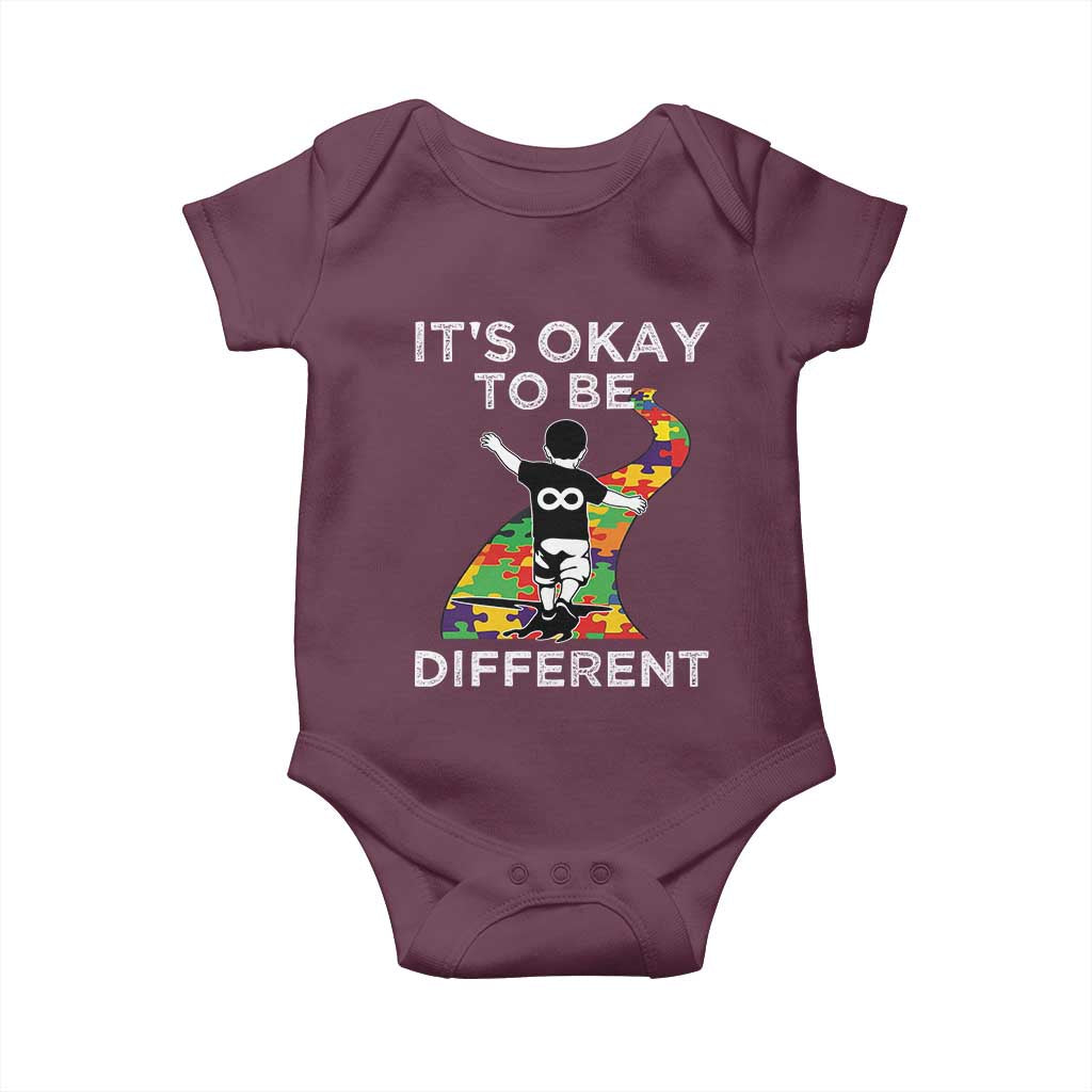 Autism Acceptance Baby Onesie It's Okay To Be Different