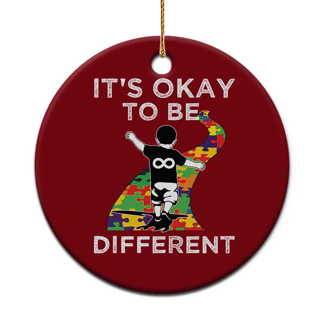 Autism Acceptance Ceramic Ornament It's Okay To Be Different