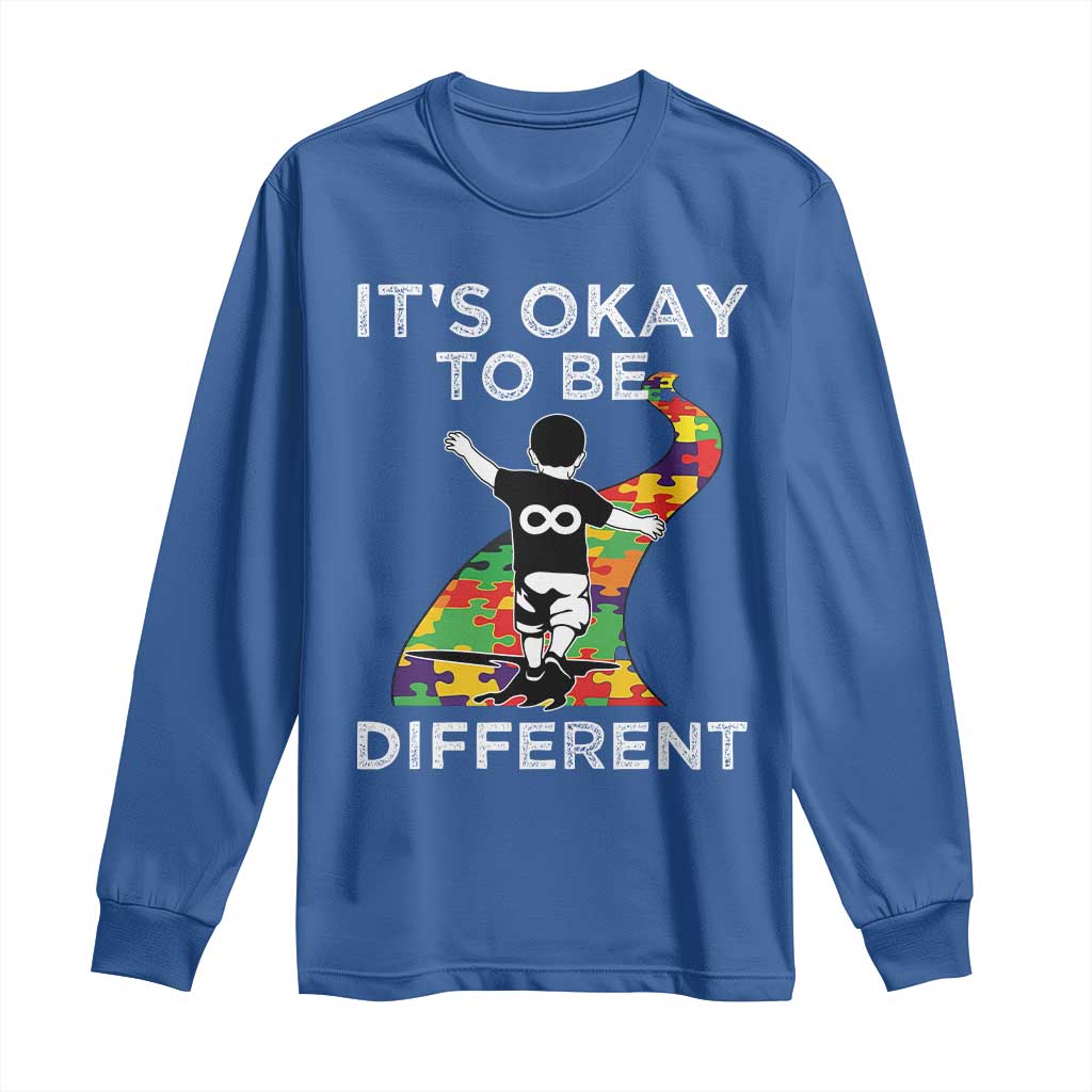 Autism Acceptance Long Sleeve Shirt It's Okay To Be Different
