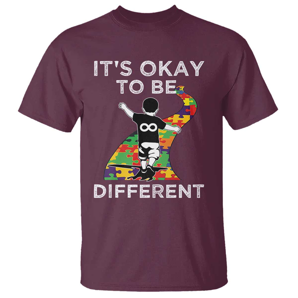 Autism Acceptance T Shirt It's Okay To Be Different