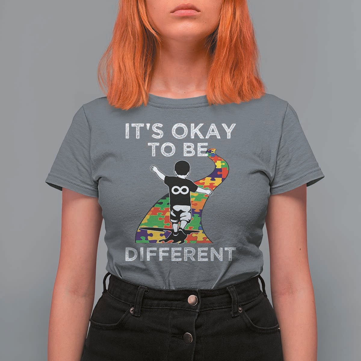 Autism Acceptance T Shirt For Women It's Okay To Be Different