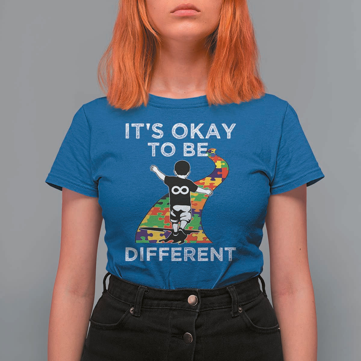 Autism Acceptance T Shirt For Women It's Okay To Be Different