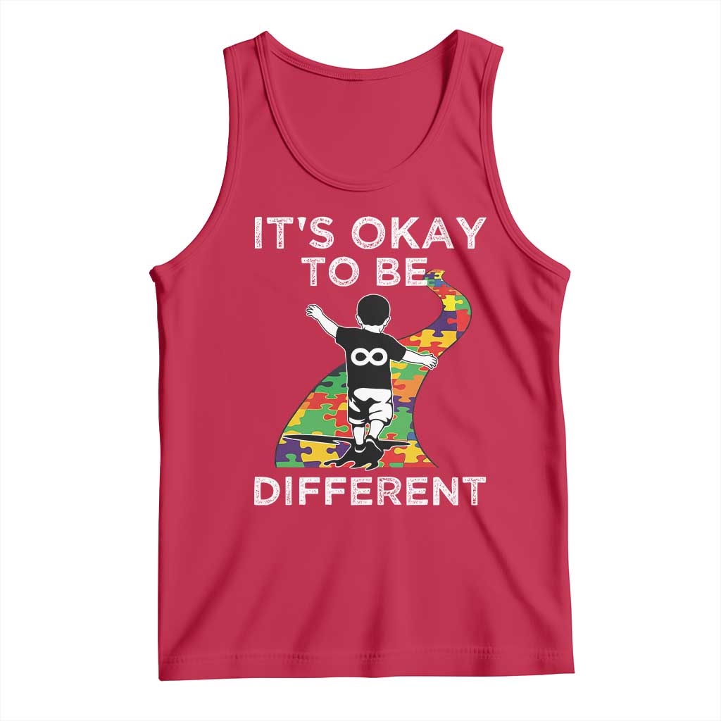 Autism Acceptance Tank Top It's Okay To Be Different