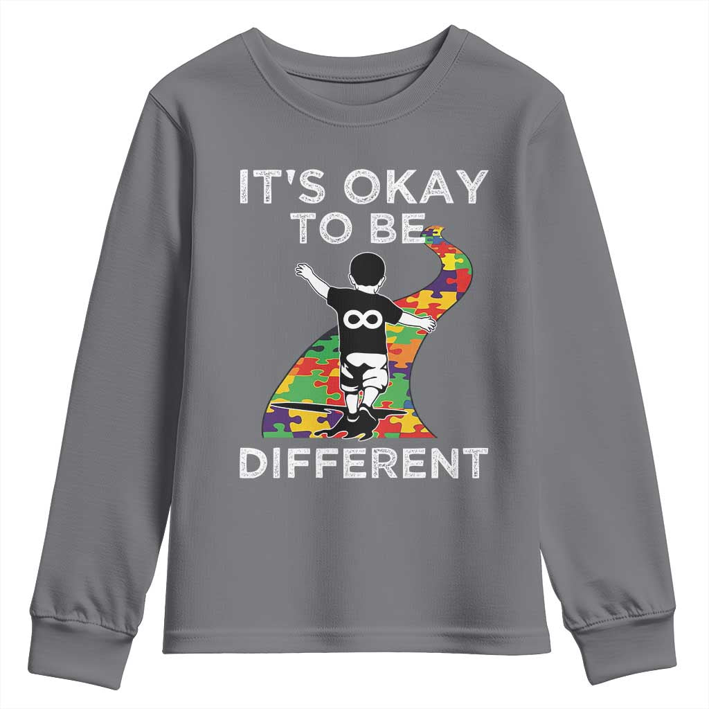 Autism Acceptance Youth Sweatshirt It's Okay To Be Different