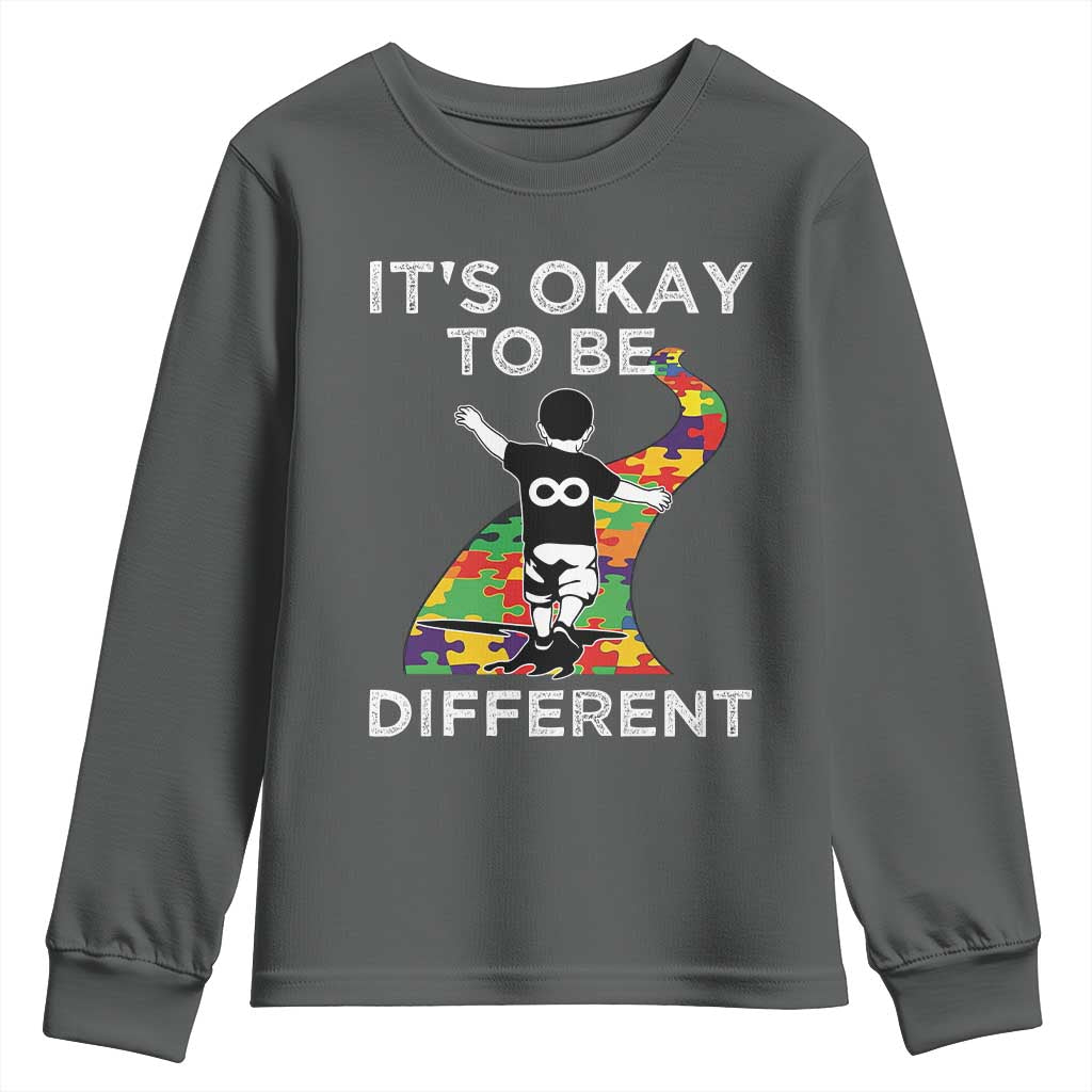 Autism Acceptance Youth Sweatshirt It's Okay To Be Different