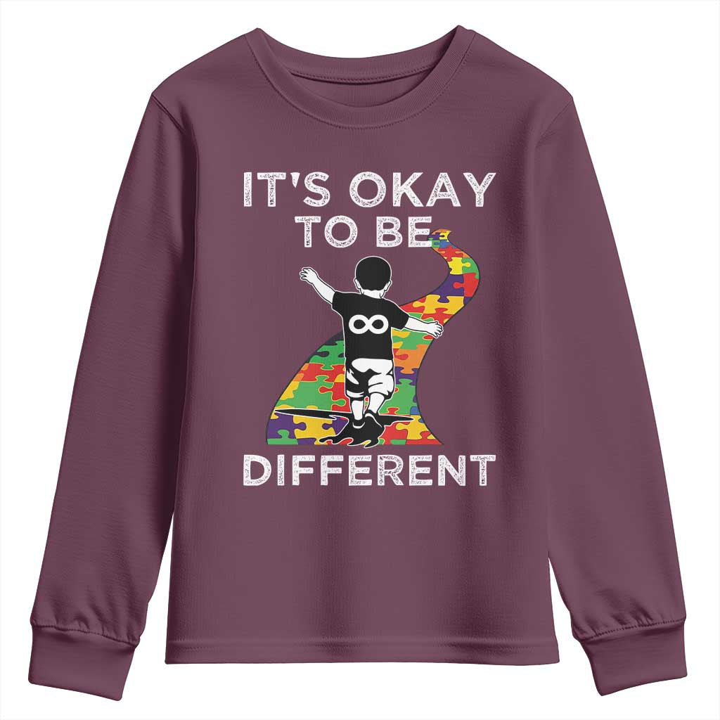 Autism Acceptance Youth Sweatshirt It's Okay To Be Different