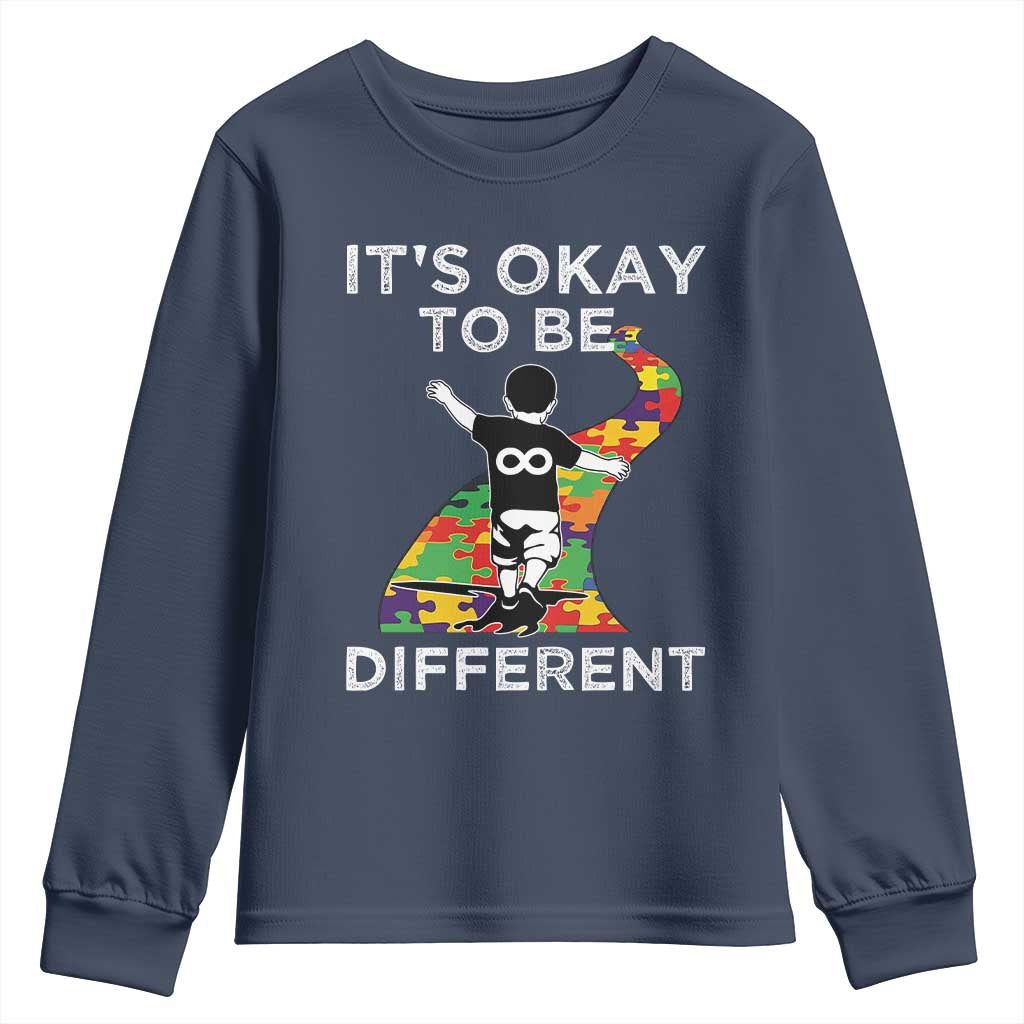 Autism Acceptance Youth Sweatshirt It's Okay To Be Different