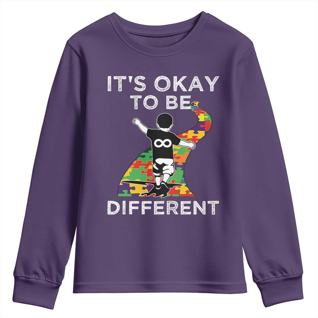 Autism Acceptance Youth Sweatshirt It's Okay To Be Different