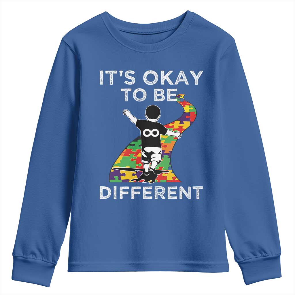 Autism Acceptance Youth Sweatshirt It's Okay To Be Different
