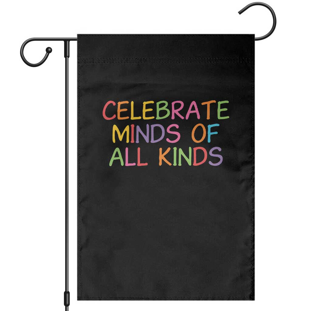 Autism Acceptance Garden Flag Celebrate Minds of All Kinds