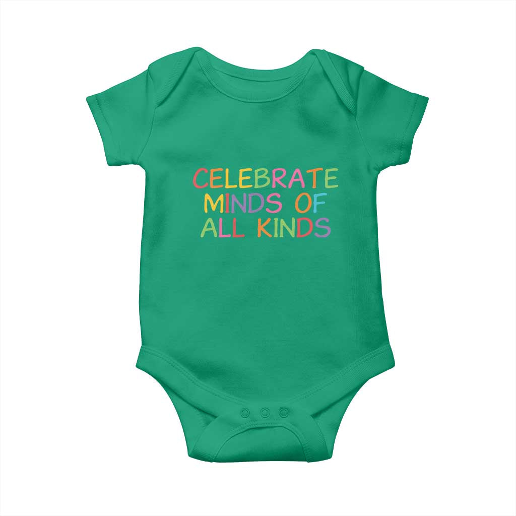 Autism Acceptance Baby Onesie Celebrate Minds of All Kinds