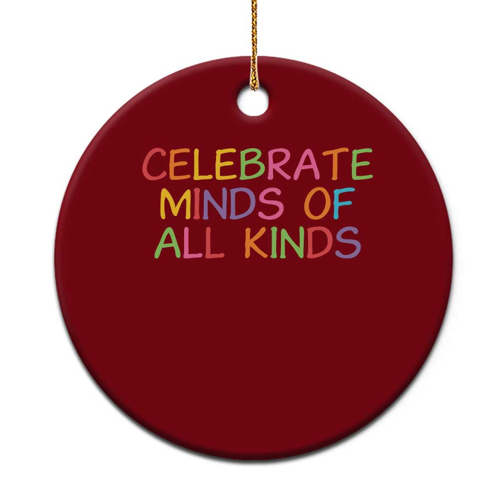 Autism Acceptance Ceramic Ornament Celebrate Minds of All Kinds