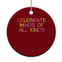 Autism Acceptance Ceramic Ornament Celebrate Minds of All Kinds