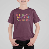 Autism Acceptance T Shirt For Kid Celebrate Minds of All Kinds