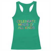 Autism Acceptance Racerback Tank Top Celebrate Minds of All Kinds