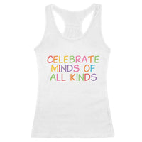 Autism Acceptance Racerback Tank Top Celebrate Minds of All Kinds