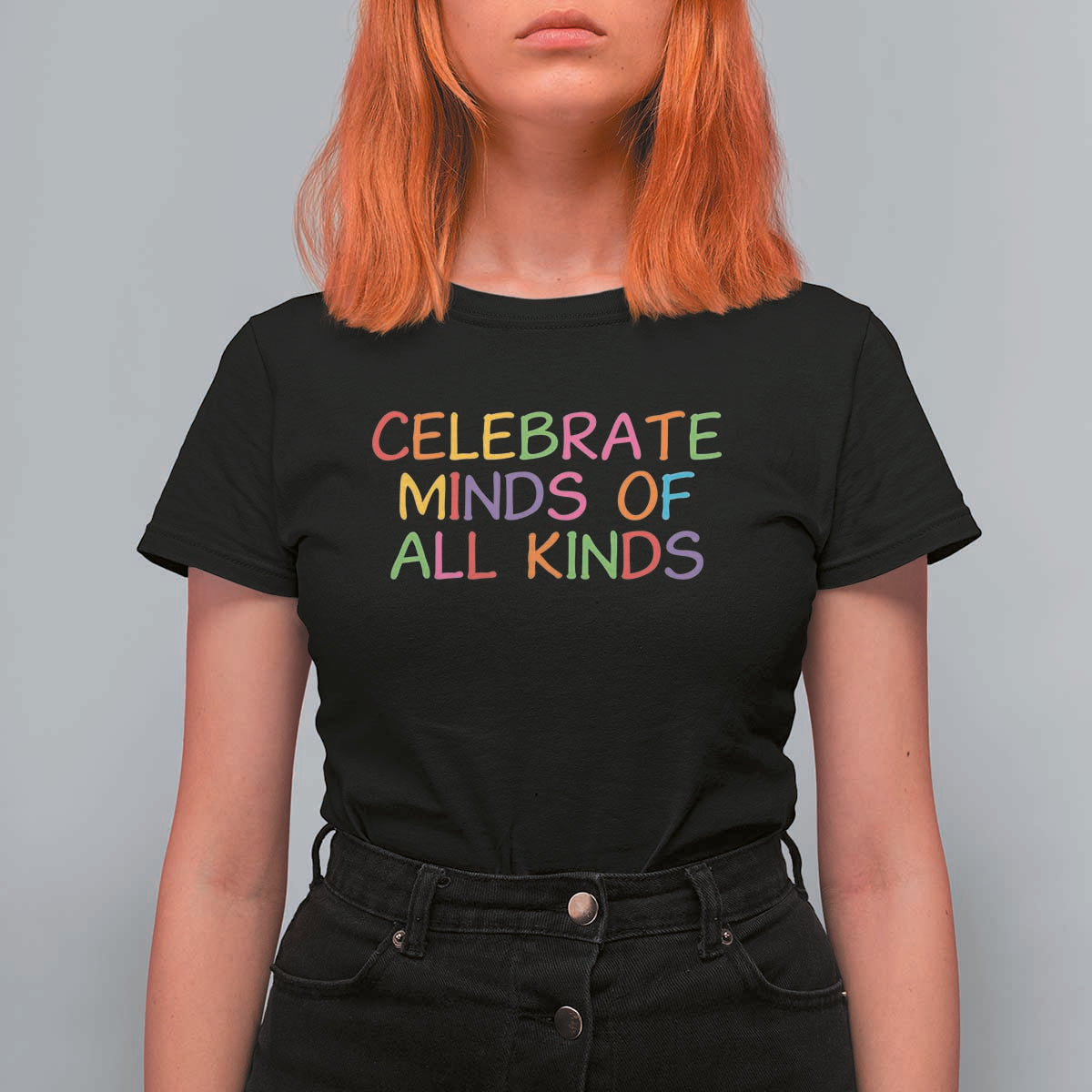 Autism Acceptance T Shirt For Women Celebrate Minds of All Kinds