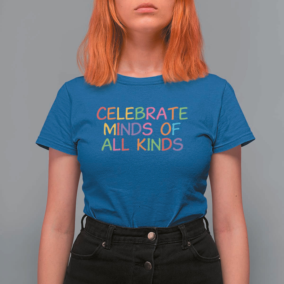 Autism Acceptance T Shirt For Women Celebrate Minds of All Kinds