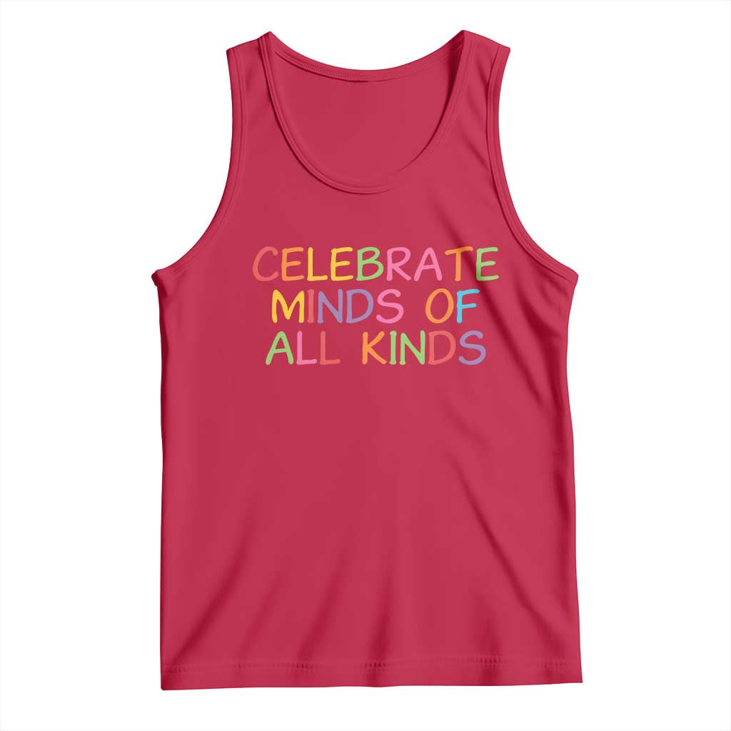 Autism Acceptance Tank Top Celebrate Minds of All Kinds