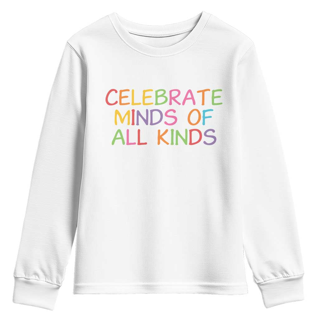 Autism Acceptance Youth Sweatshirt Celebrate Minds of All Kinds