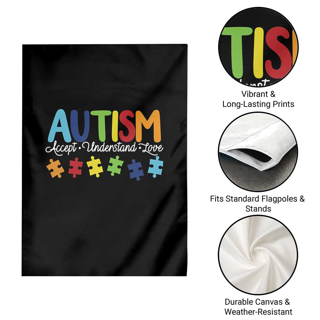 Autism Acceptance Garden Flag Accept Understand Love Special Education Teacher Gift